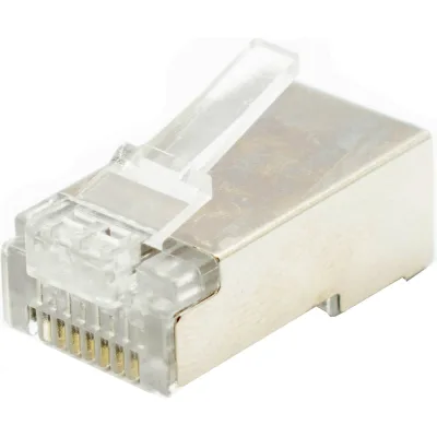 Компьютерный коннектор OXION RJ-45 (8P8C) FTP Cat. 6, 4 шт., блистер, арт. OX-RJ-45CAT6SHLDx4