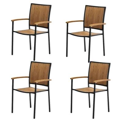 Стул из алюминия Joygarden ЛОНДОН темный графит 2 шт. 61002/61002 61002/61002/61002/61002