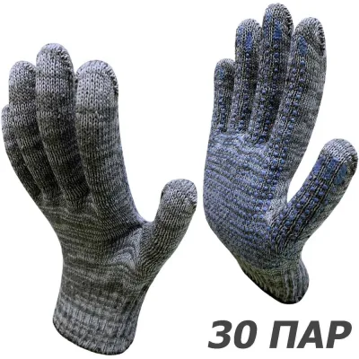 Перчатки рабочие Master-Pro® ПРАКТИК, 10 класс вязки, плотность 6/10, размер 9, 30 пар 3910-PRA-30