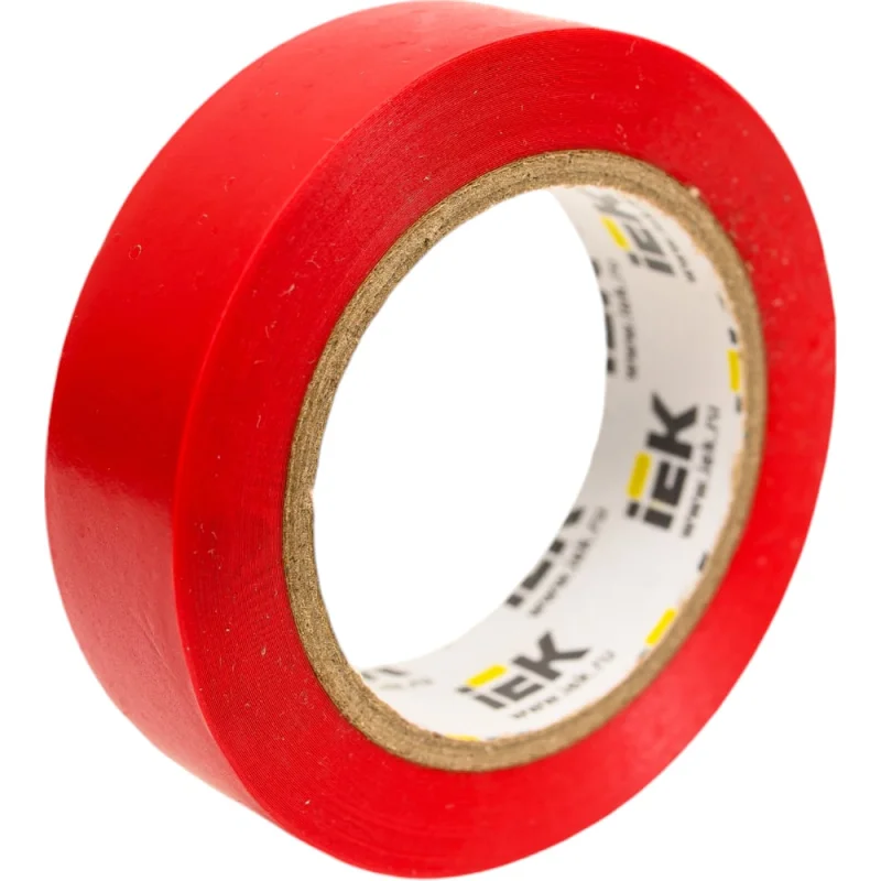 Изолента IEK 0,13х15 мм, красная, 10 метров UIZ-13-10-10M-K04