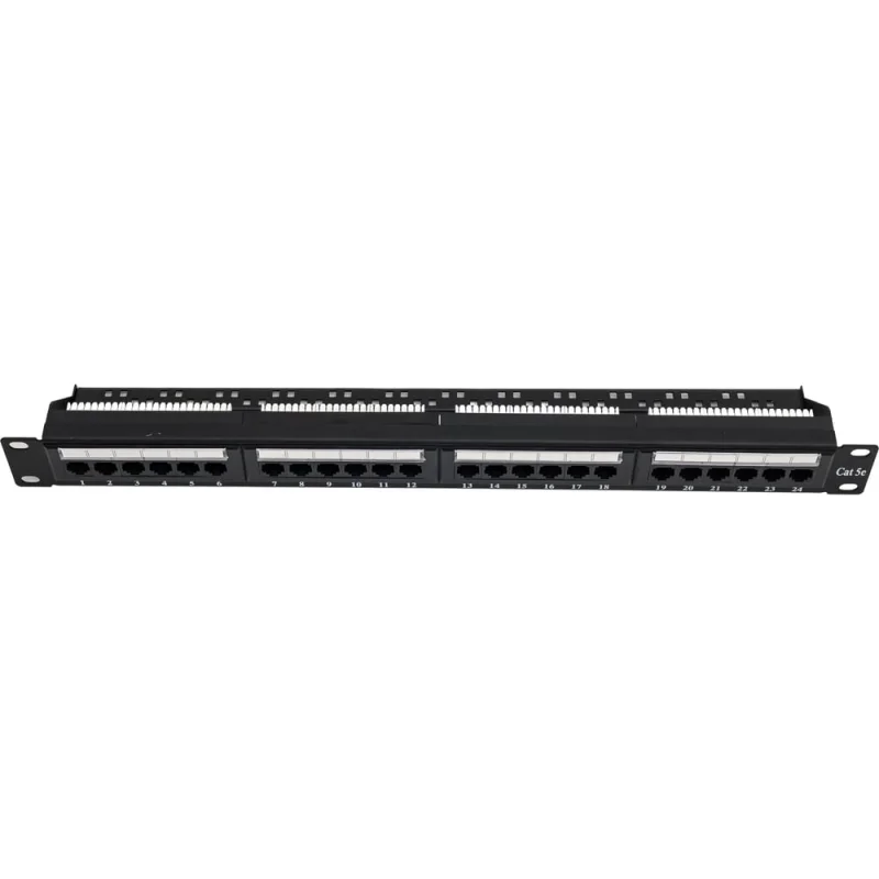 Патч-панель Ripo 19", 1u, 24 порта, cat.5e (класс d), 100мгц, rj45/8p8c, 110, t568a/ 003-100036
