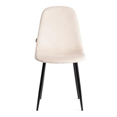 Стул Tetchair 4 шт BREEZE mod. JSC-58 Велюр/металл, 44x53x86 см, beige бежевый HLR2, черный 21130