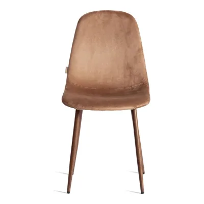 Стул Tetchair 4 шт BREEZE mod. JSC-58 Велюр/металл, 44x53x86 см, Dark brown темно-коричневый HLR11, орех 21209