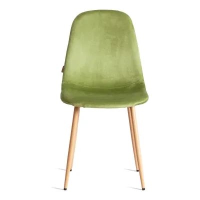 Стул Tetchair 4 шт BREEZE mod. JSC-58 Велюр/металл, 44x53x86 см, Green зеленый HLR54, натуральный 21214