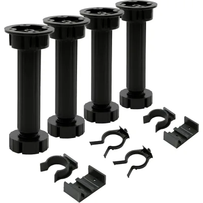 Комплект из 4 регулируемых опор 150 мм с клипсами Lemax PROF черный 4pcs-FL15B