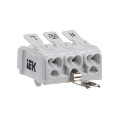 Клемма пружинная соединительная IEK КСПнз3-L+N+PE, 150шт UKZ-B06-3P-F1-E1-10