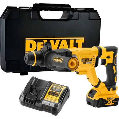Аккумуляторный перфоратор Dewalt DCH263P1, 18 В, 3 Дж, 4300 уд/мин, с АКБ 5 Ач и ЗУ, в кейсе DCH263P1-QW