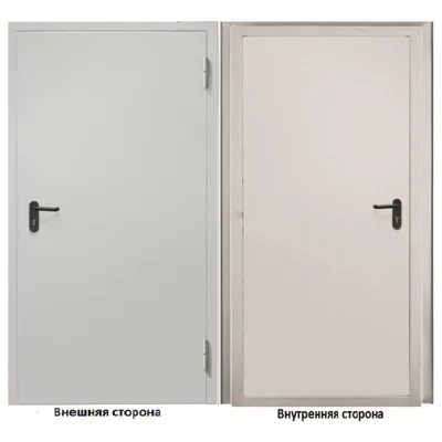 Дверь техническая Промет ДТ-1 глухая правая серый RAL 7035 850х2050 мм