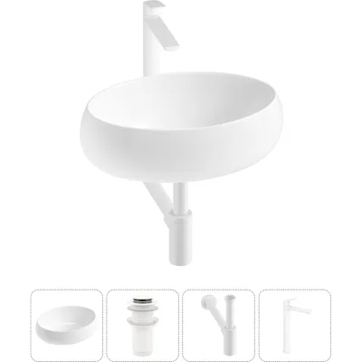 Комплект 4 в 1 Wellsee Lavinia Boho Bathroom Sink накладная раковина 50x36 см 3331108 20215074R