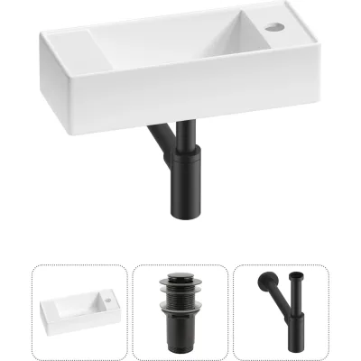 Комплект 3 в 1 Wellsee Lavinia Boho Bathroom Sink накладная/подвесная раковина 43x18 см 20216250R