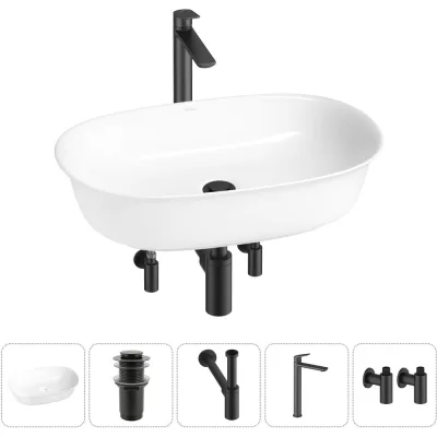 Набор Wellsee 5 в 1 Brillant iCon накладная раковина 60x40 см 20214656R