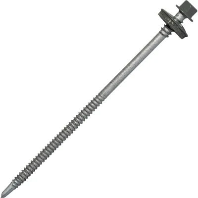 Саморез для сэндвич-панелей HARDWEX ТМ HWX5-P10-6.3/5.5x135 мм, св.№3, RUSPERT, RAL 7005, 100 шт. 5190002407152