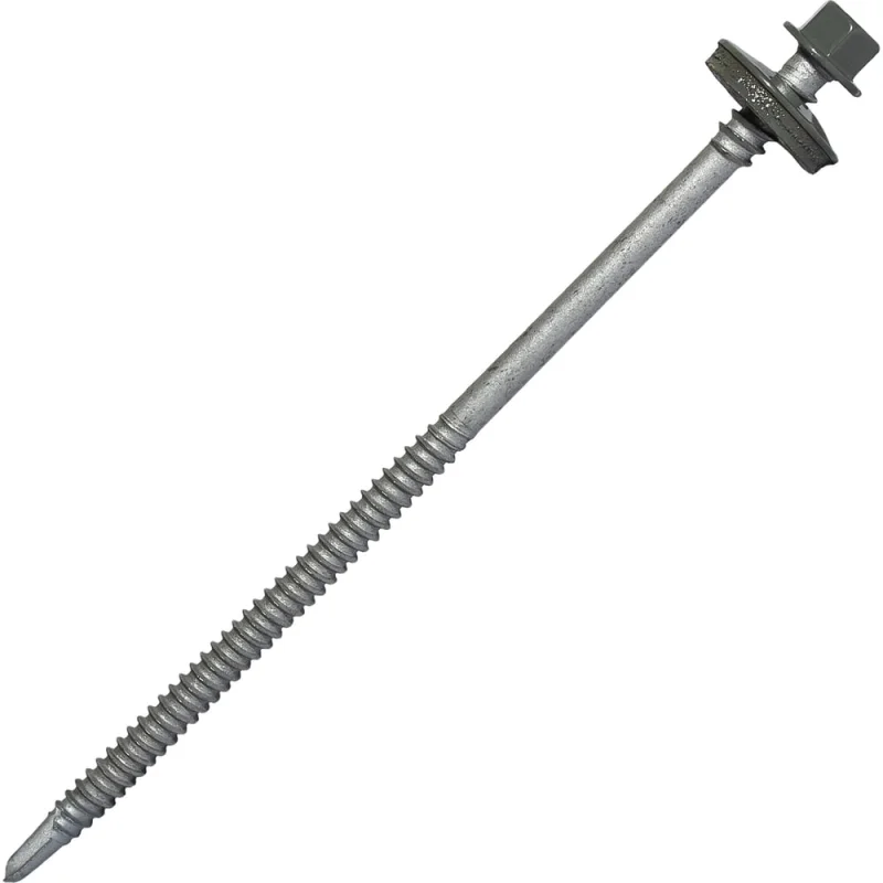 Саморез для сэндвич-панелей HARDWEX ТМ HWX5-P10-6.3/5.5x135 мм, св.№3, RUSPERT, RAL 7005, 100 шт. 5190002407152