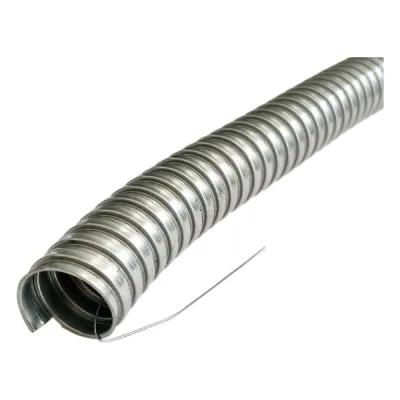 Металлорукав ГОФРОМАТИК Р3-Ц 15 (20 м/уп.) с протяжкой DIY zeta43202