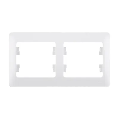 Рамка Systeme Electric Glossa двухместная белая (GSL000102)