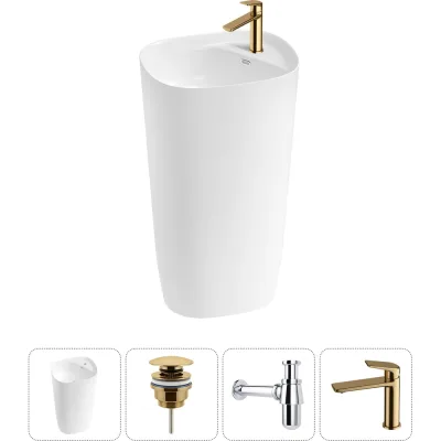 Комплект Wellsee 4 в 1 Lavinia Boho Bathroom Sink напольная раковина 50x45x89 см 3331 20215534R