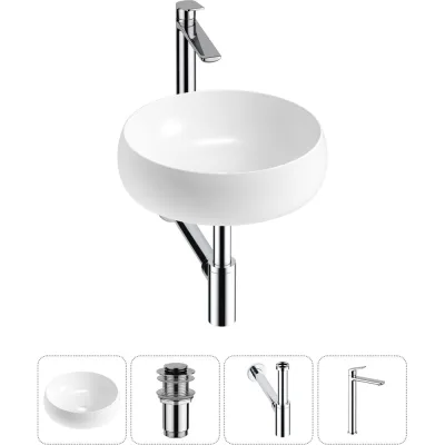 Комплект Wellsee 4 в 1 Lavinia Boho Bathroom Sink накладная раковина 36x36 см 20215039R