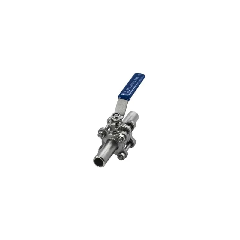 Кран шаровый приварной трехсоставной NEWKEY нержавеющий (3PC), AISI316 DN10 (3/8"), (CF8M), PN64 NK-BE10/6