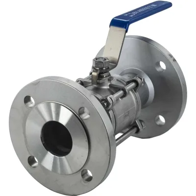 Кран шаровый фланцевый трехсоставной нержавеющий NEWKEY (3PC), AISI316 DN50 (2"), (CF8M), PN16 NK-BF50/6