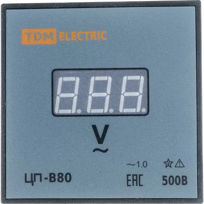 Цифровой вольтметр TDM ЦП-В80 500В-1,0 без поверки SQ1102-0520