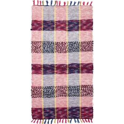 Напольный хлопковый коврик ComeForte PREMIUM NEW SILVER CHECK 60x150 см NSCCR-005