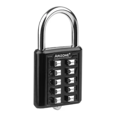 Навесной кодовый замок черный Arizone 32-428005 ЦЗ-0048710412