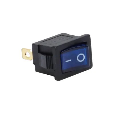 Клавиша Nord-Yada 12V 15А Mini синяя с подсветкой (3контакта) ON-OFF (2шт в упаковке) 905442
