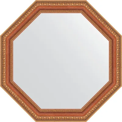Зеркало EVOFORM в багетной раме - бронзовые бусы на дереве 60 mm (56x56 cm) 3981
