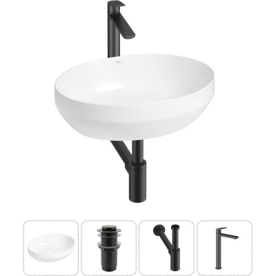 Набор Wellsee 4 в 1 Air Gap R накладная раковина 50x36 см 20212398R