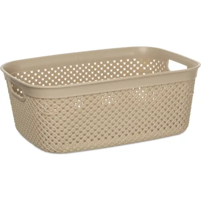 Корзина DIAMOND латте 28.5x21x11см с ручками HOBBY LIFE HL041278L
