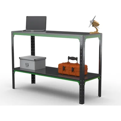 Стол-верстак ООО Металекс Metalex серия KIT 950х1200х500 (одна полка) (серо-зеленый) 204012