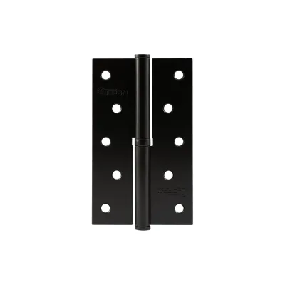 Дверные петли НОРА-М 750-5", цвет черный левая 125x75x2.5, 1 шт. 18487