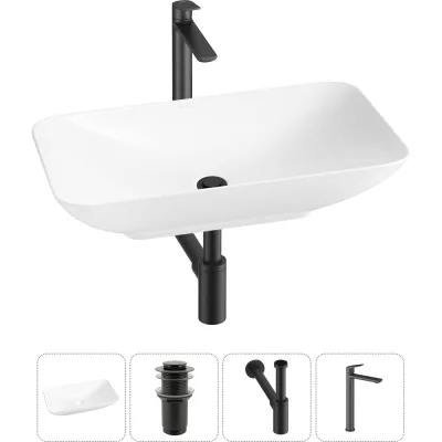 Набор Wellsee 4 в 1 Demure накладная раковина 60x36 см 20214592R