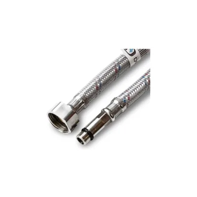 Подводка для смесителя Damento с нержавеющим оплетением, в ПВХ оболочке, 1/2", М10, 120 см, длинная 003856