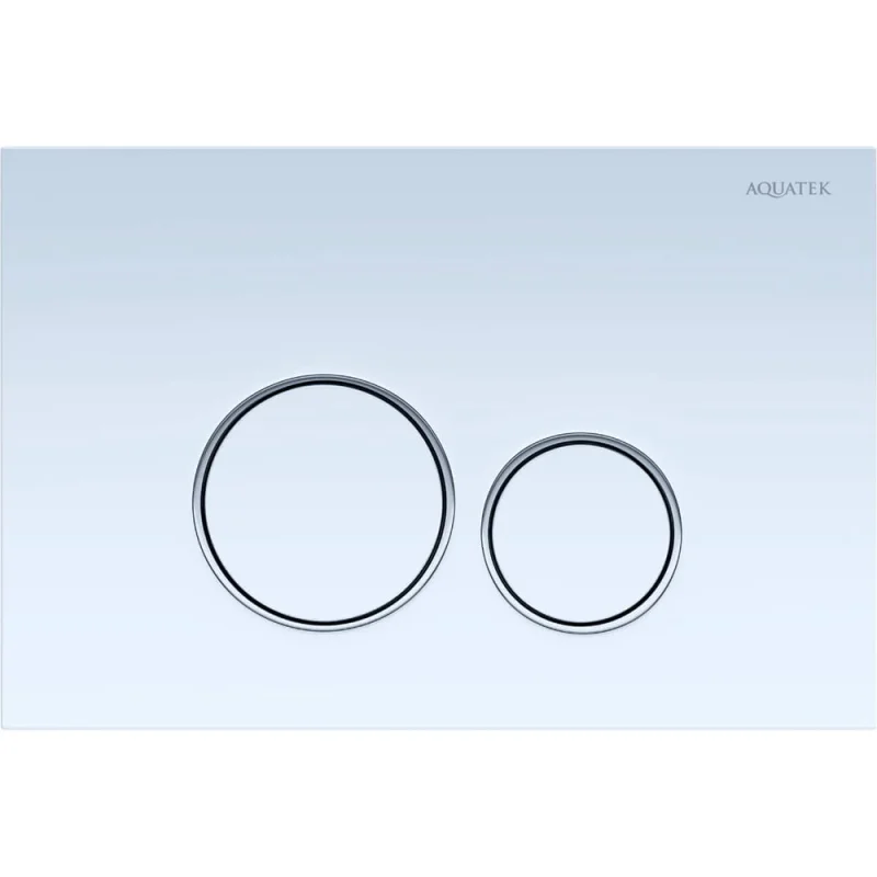 Панель смыва AQUATEK PNS-0000011 (005AQ) Белая ободок хром для INSP-0000001 Pneumo S (клавиши круглые) 00000144597
