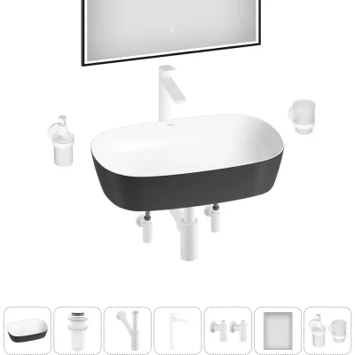 Набор Wellsee 7 в 1 Ground Breaking накладная раковина 61x39 см 20218626R