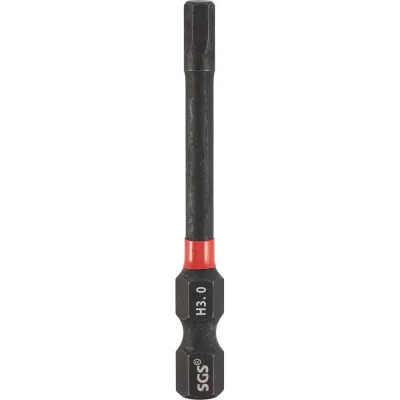 Бита шестигранная ударная SGS HEX 3.0х65мм S2 3шт 6365-H3.0-IB-3