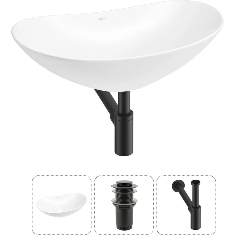 Акционный набор Wellsee 3 в Carefree Dove накладная раковина 60x36 см 20212286R