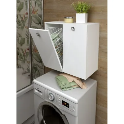 Шкаф SANTREK HOME 2 корзины, белый глянец, 590х557х300 мм 322169