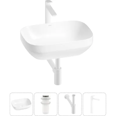 Набор Wellsee 4 в 1 Air Gap S накладная раковина 50x35 см 20212416R