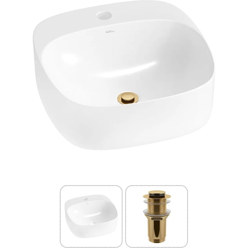 Набор Wellsee 2 в 1 Ideal накладная раковина 42x42 см 20214081R