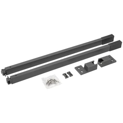 Комплект прямоугольных рейлингов Lemax PROF для Lembox-S, 400 мм, серый Lembox-R-400-GR-S