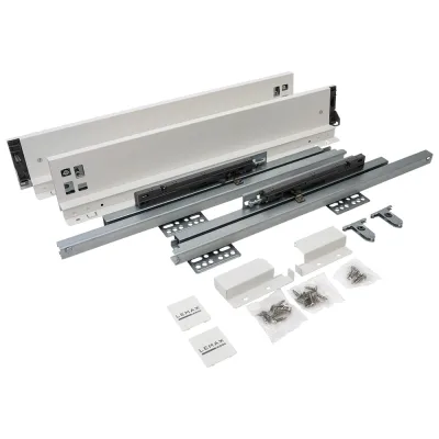 Комплект системы выдвижения Lemax PROF Lembox push-to-open, H=84, 500 мм, белый LB84-500-PO-WT-S