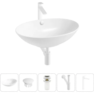 Набор Wellsee 5 в 1 Bliss накладная раковина 63x42 см 20217104R
