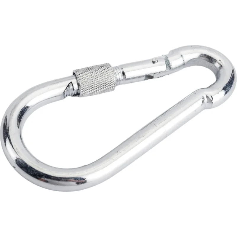 Карабин с фиксатором BlackWeld 9 мм, цинк, DIN 5299D 50 шт. 144943