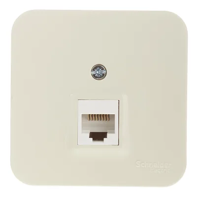 Розетка компьютерная Systeme Electric Blanca накладная бежевая RJ45 (BLNIA045007)