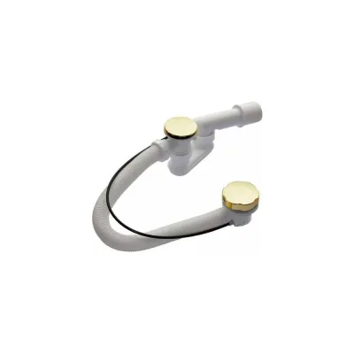 Сифон для ванны AlcaPlast п/а, металл, длина 80 cм, золото A55GOLD-80-RU-01 (VE-01) 272335