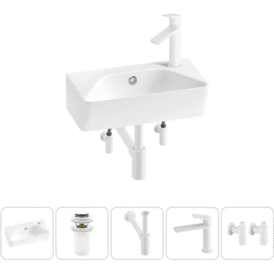 Комплект Wellsee 5 в 1 Lavinia Boho Bathroom Sink накладная/подвесная раковина 40x22 см 20216428R