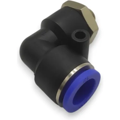 Фитинг цанговый угловой Контактная Механика G1/8, трубка 12мм KZPL12-01G