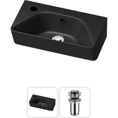 Комплект 2 в 1 Wellsee Bathroom Sink накладная/подвесная раковина 40x22 см, состоит 20216457R